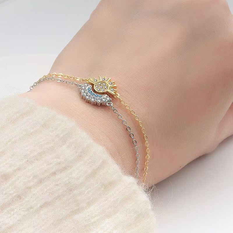 Sun & Moon Ring and Earring Jewellery Set