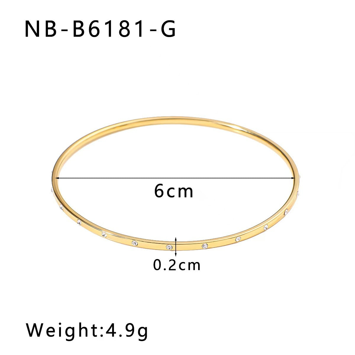 18K Gold-Plated Snap-On Bangle Bracelet
