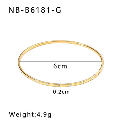 18K Gold-Plated Snap-On Bangle Bracelet