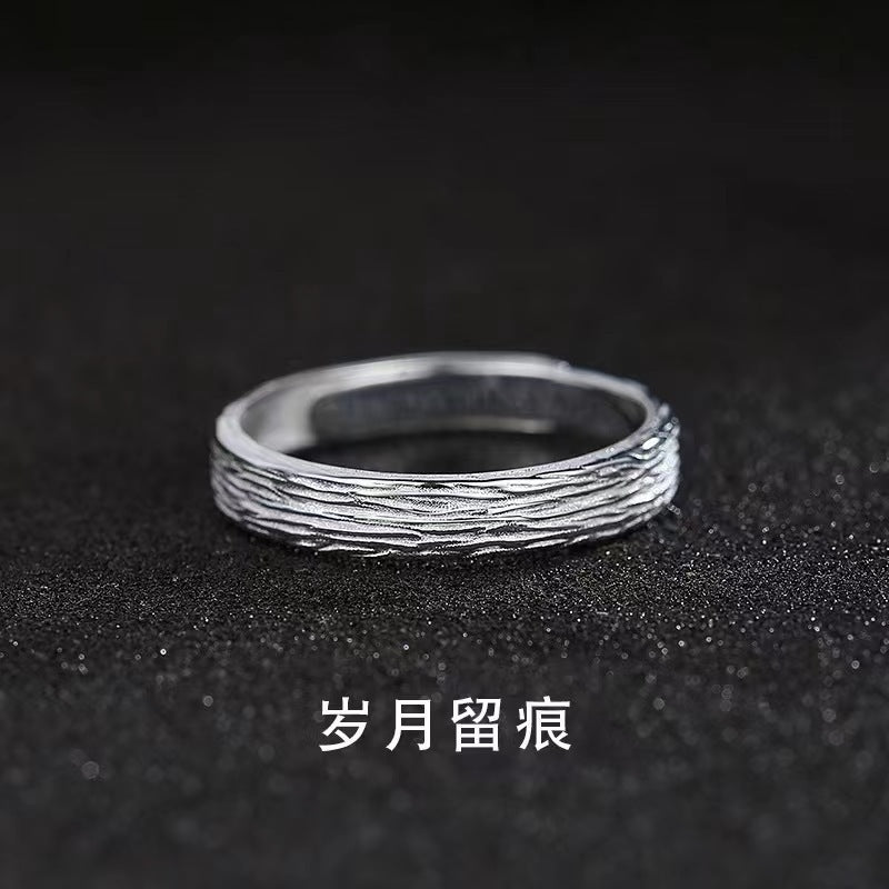 Mobius strip ring design for men's trendy and high-end style, index finger and women's couple rings