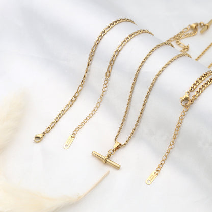 18k pendant, a trendy T-shaped pendant for women