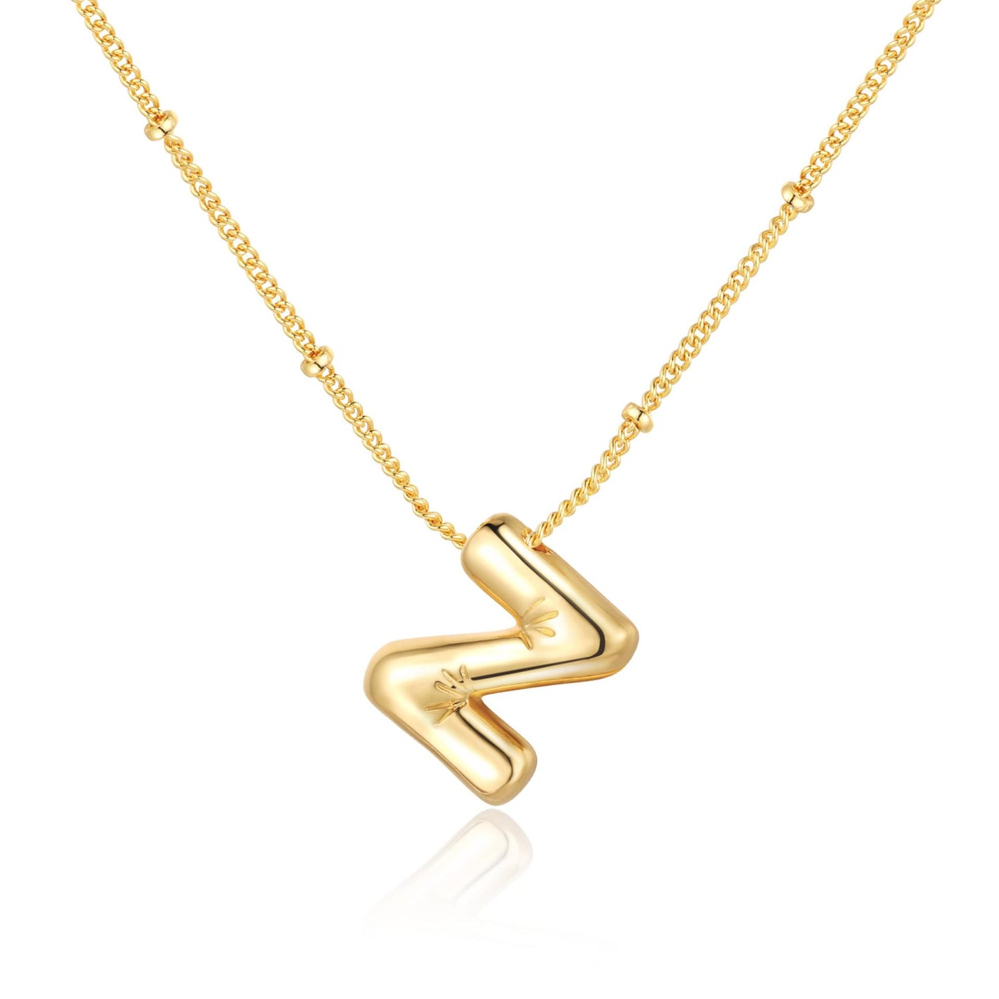 18K balloon letter silver bubble 26 English pendant ornaments