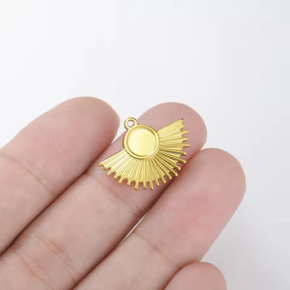 Heart-shaped sun star pendant earrings bracelet jewelry making pendant
