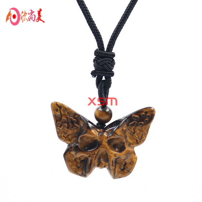 Autumn and winter crystal  carved animal pendants and necklaces for women