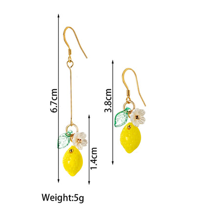 Flower pendant irregular women's earrings