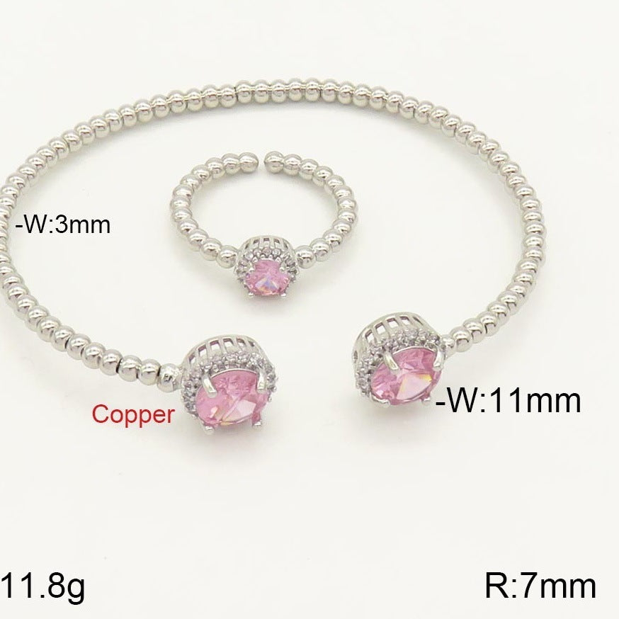 18K Micro-Inlaid Adjustable Colour Bracelet