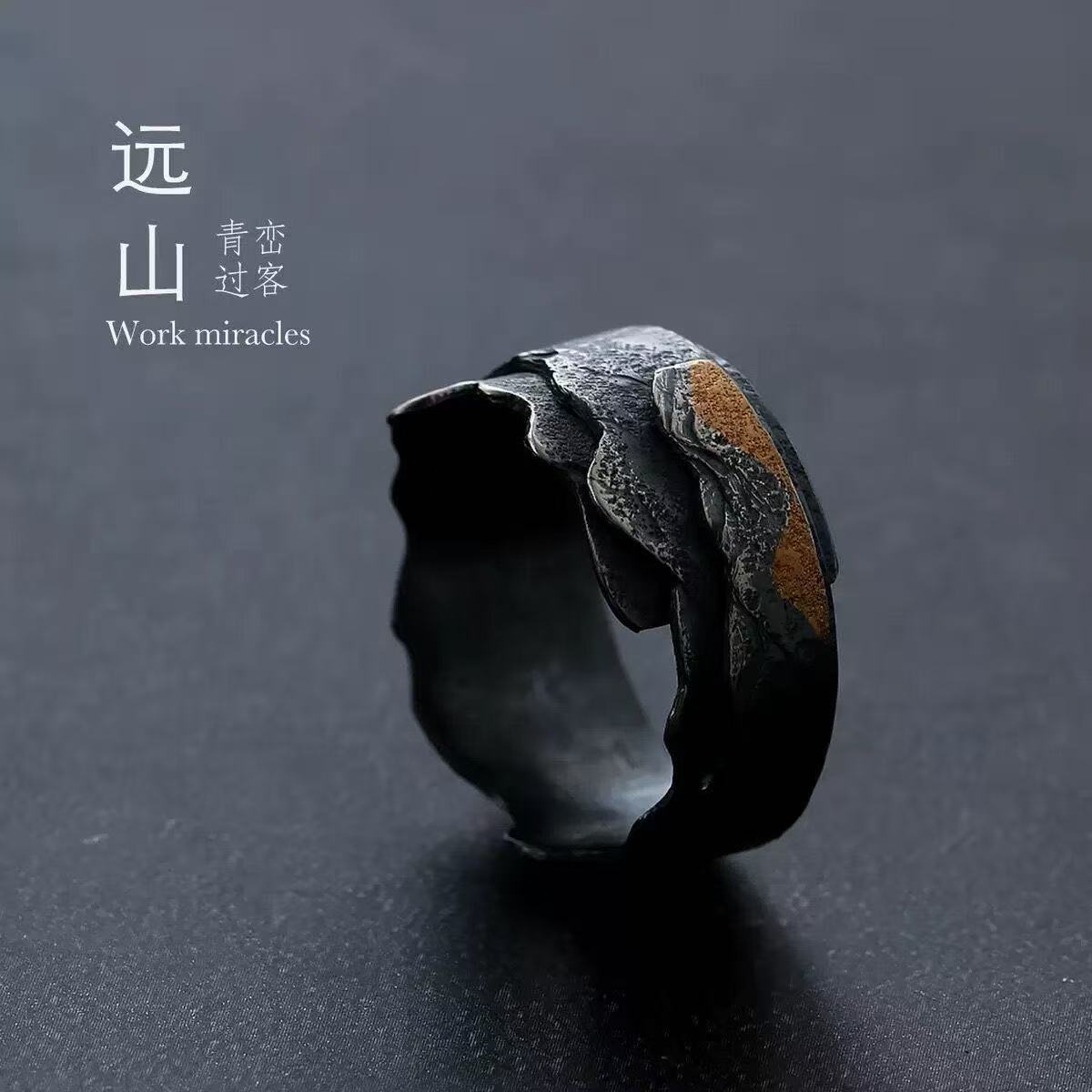 Mobius strip ring design for men's trendy and high-end style, index finger and women's couple rings