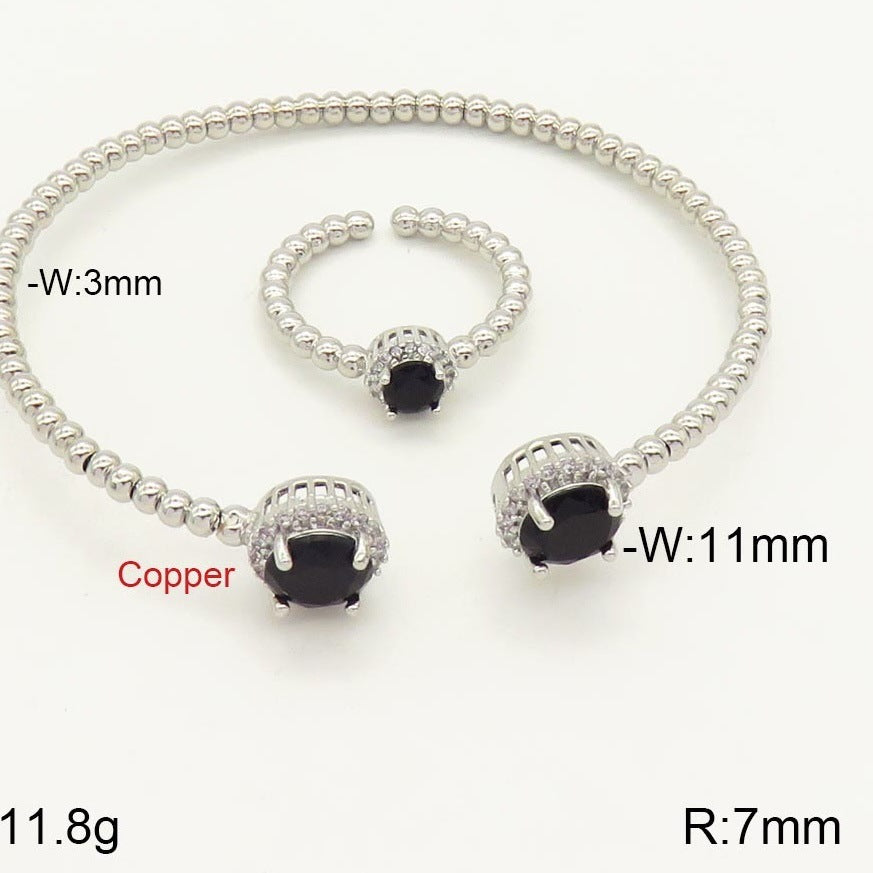 18K Micro-Inlaid Adjustable Colour Bracelet
