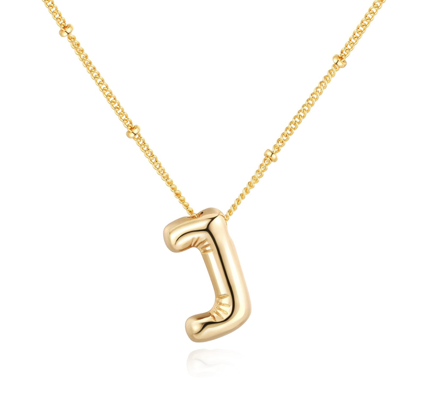 18K balloon letter silver bubble 26 English pendant ornaments