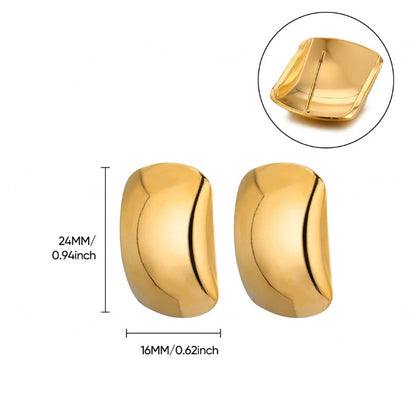 Trendy 18k earrings, high-end three-dimensional stud earrings and earrings