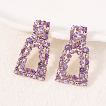 Square-set party trendy, versatile and elegant earrings and earrings from Yiwu