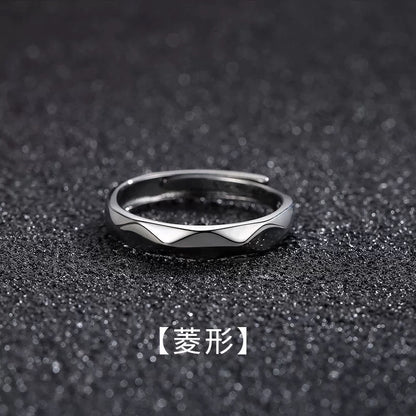 Mobius strip ring design for men's trendy and high-end style, index finger and women's couple rings