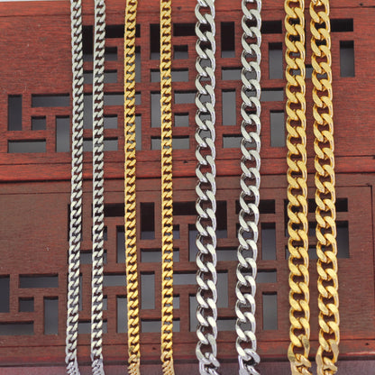 3mm18K ooth Cuban chain