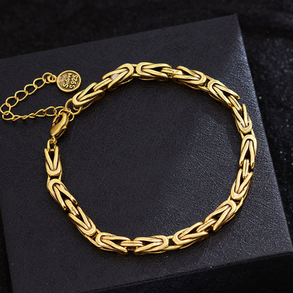 Peace Print Keel Twist Woven Bracelet