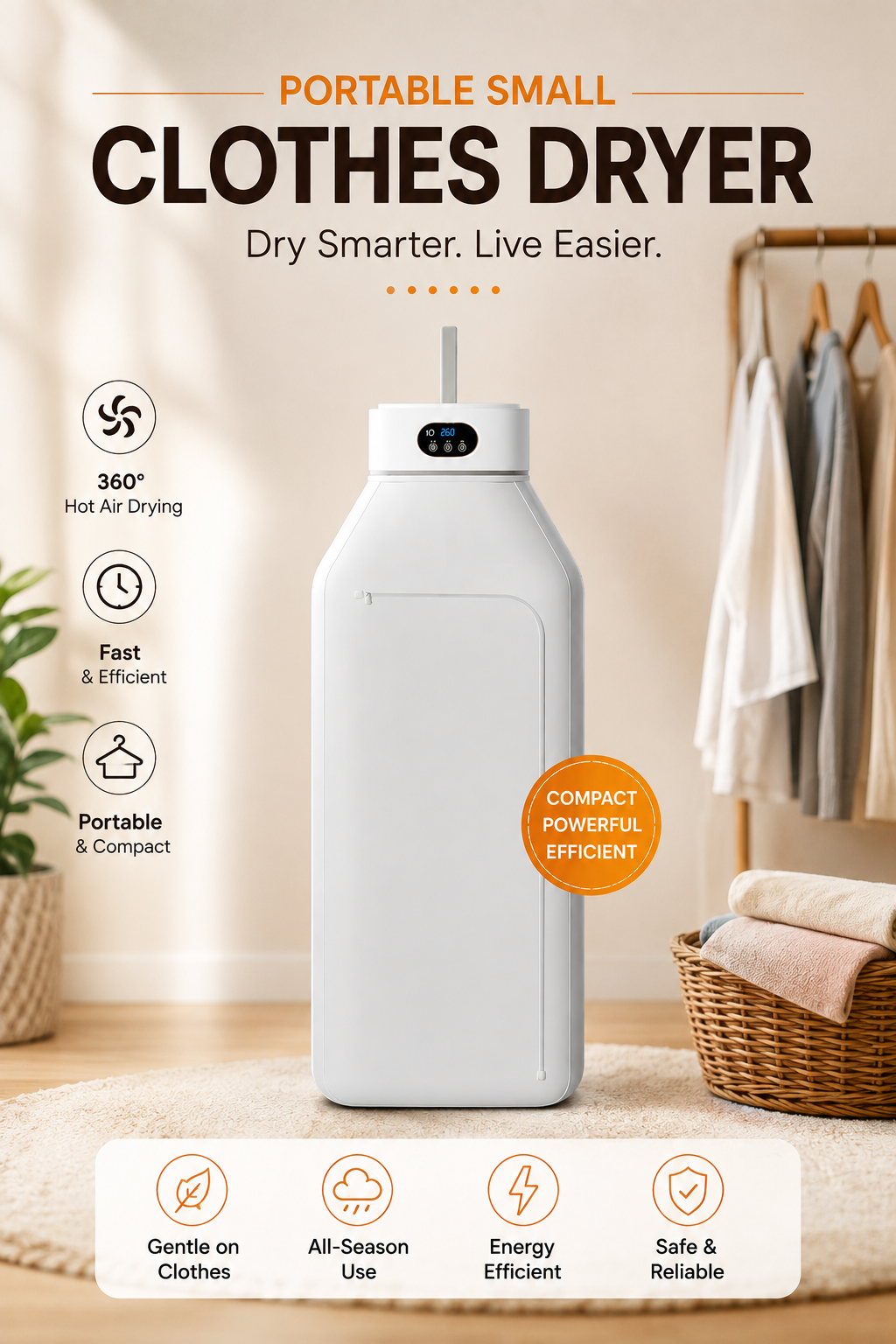 Portable Small Clothes Dryer