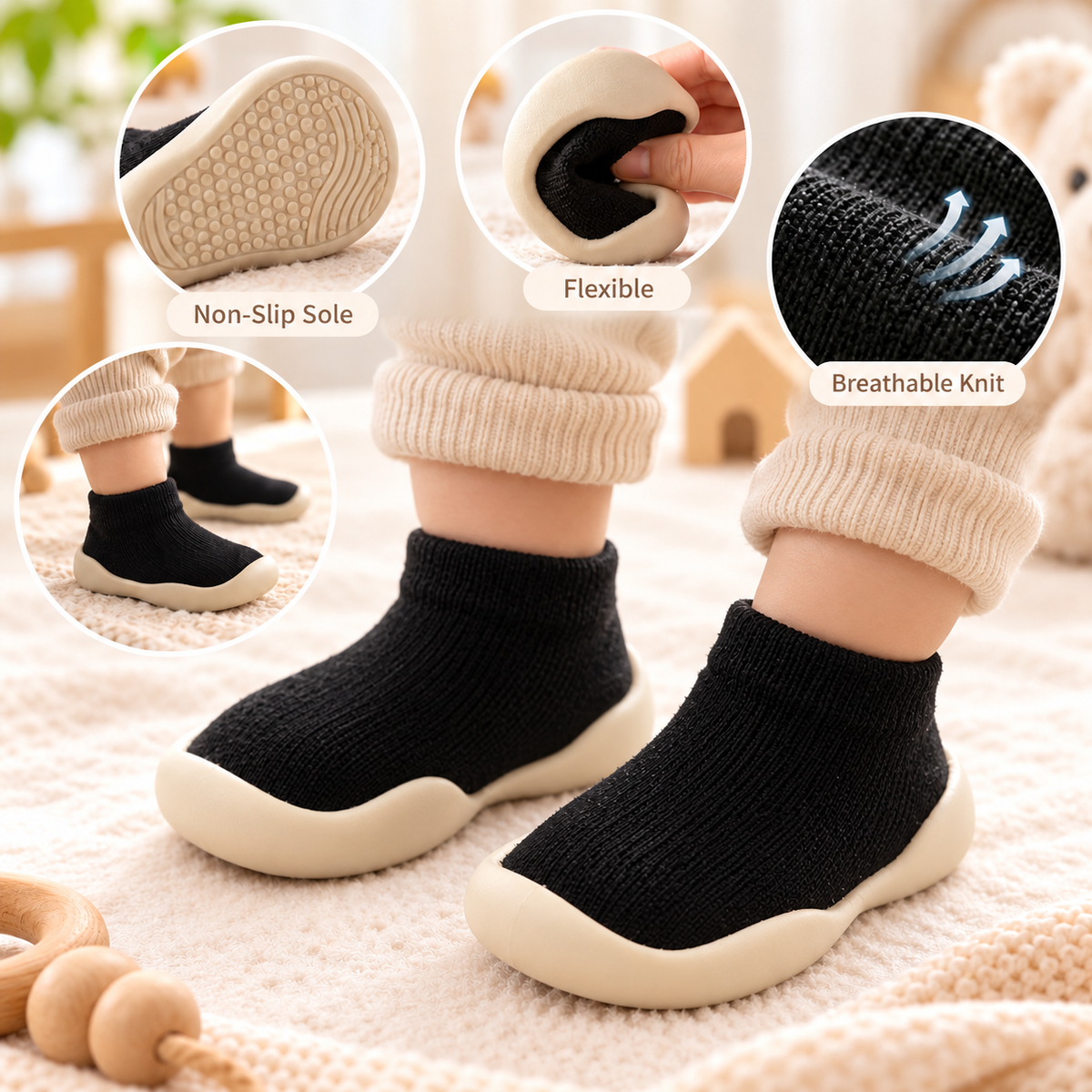 Whebbo™ Non-Slip Baby Sock Shoes