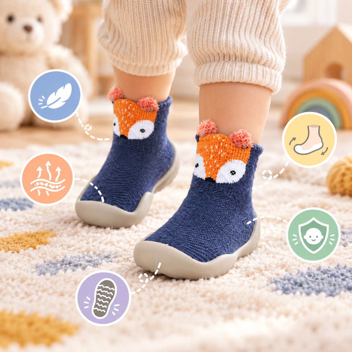 Whebbo™ Non-Slip Baby Sock Shoes