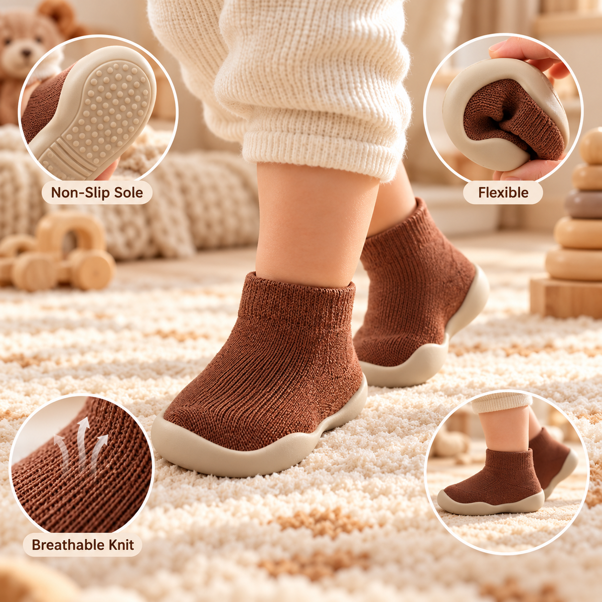 Whebbo™ Non-Slip Baby Sock Shoes
