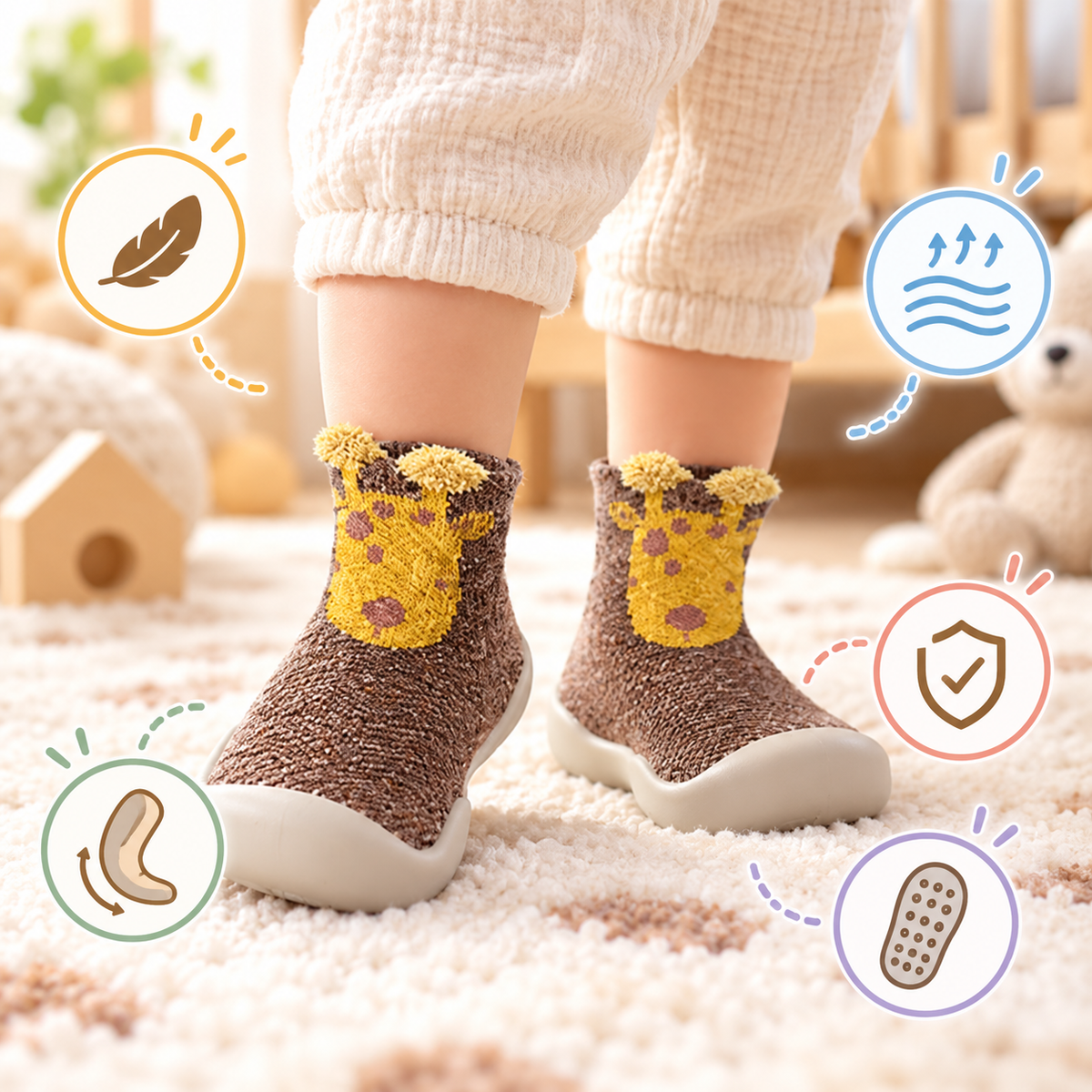 Whebbo™ Non-Slip Baby Sock Shoes