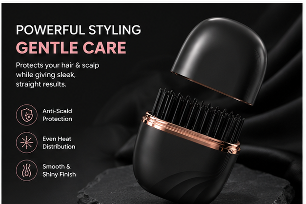 Wireless Mini Hair Straightening Comb