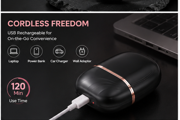 Wireless Mini Hair Straightening Comb