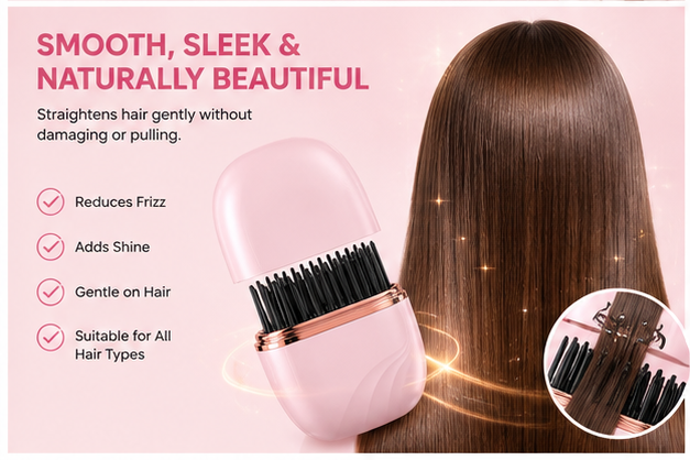 Wireless Mini Hair Straightening Comb