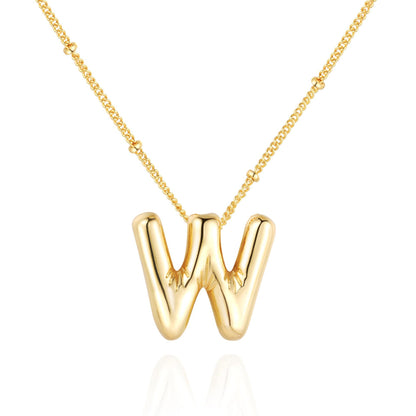 18K balloon letter silver bubble 26 English pendant ornaments