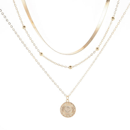 Multi-layer lotus pendant accessory for women's chain decoration