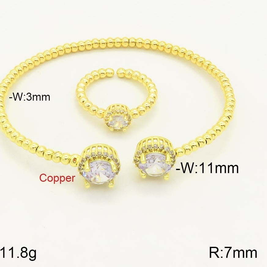 18K Micro-Inlaid Adjustable Colour Bracelet