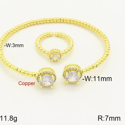 18K Micro-Inlaid Adjustable Colour Bracelet