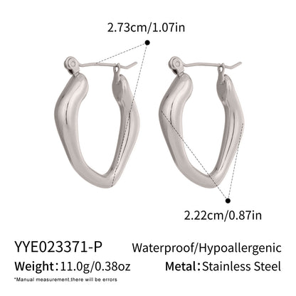 Yiyi high-end irregular ooth ear rings vacuum plated 18K earrings