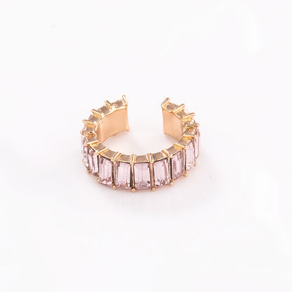 This is a sweet and cool style of earrings with colorful ear clips, slightly inlaid pearls, and no ear piercings for women