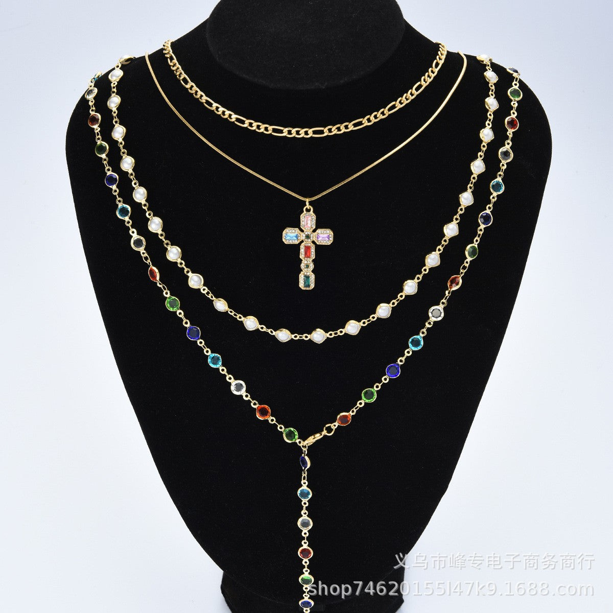 Flower and pearl versatile women's street style jewelry