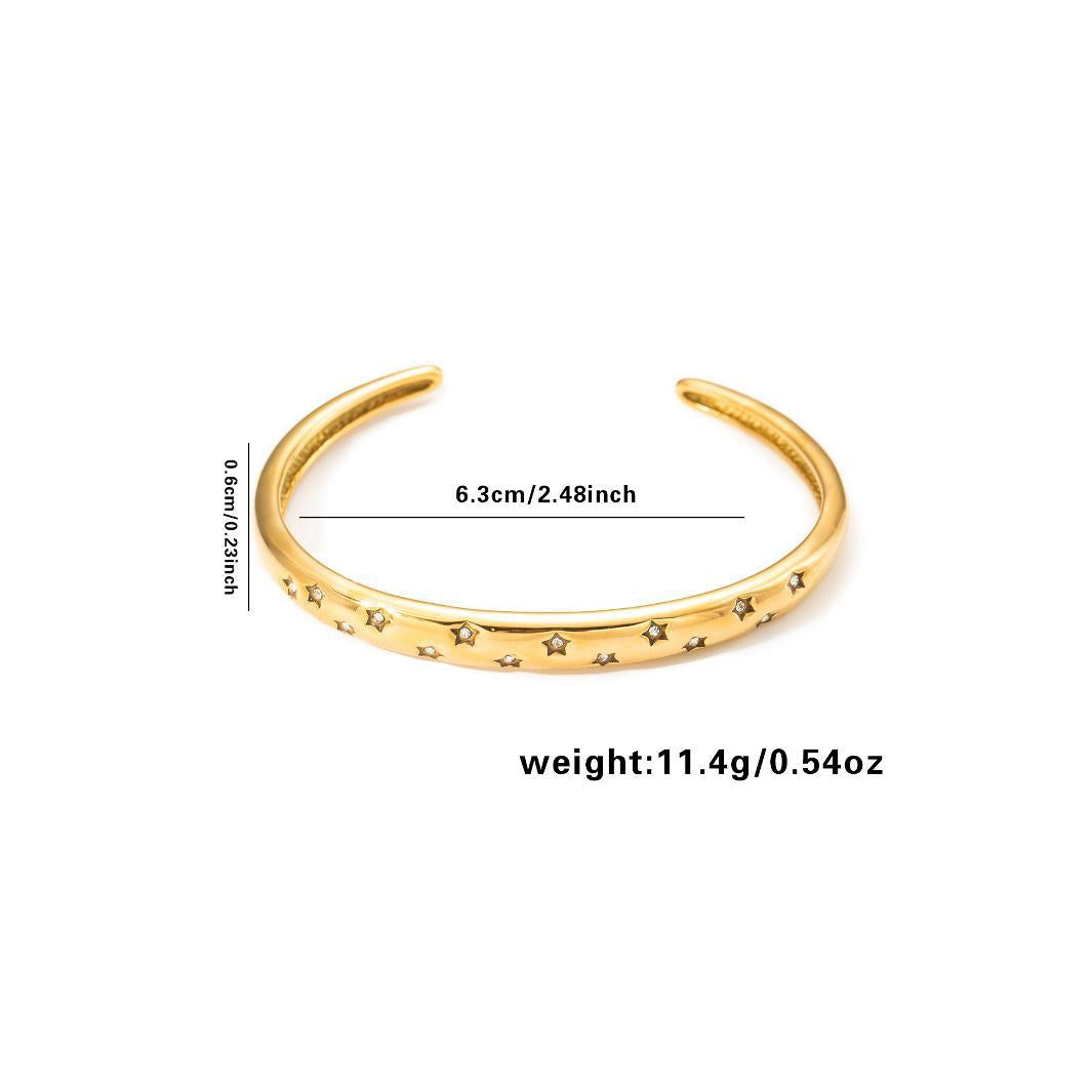 Starry Sky Five-Pointed Star Inlaid Bracelet
