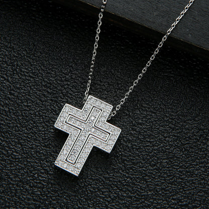 European-style seven-color cross decorative pendant, double-wear cross pendant