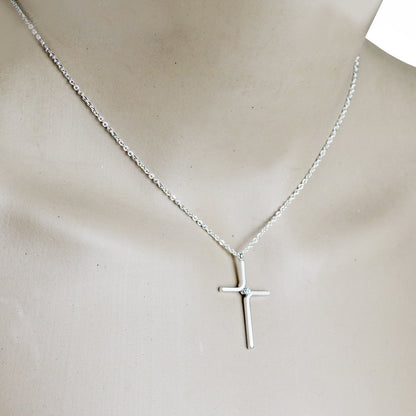 Cross pendant three-color chain women's accessory