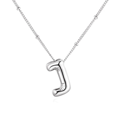 18K balloon letter silver bubble 26 English pendant ornaments