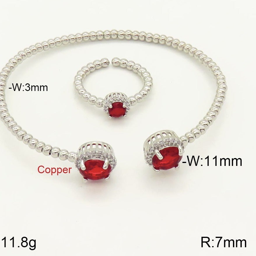 18K Micro-Inlaid Adjustable Colour Bracelet