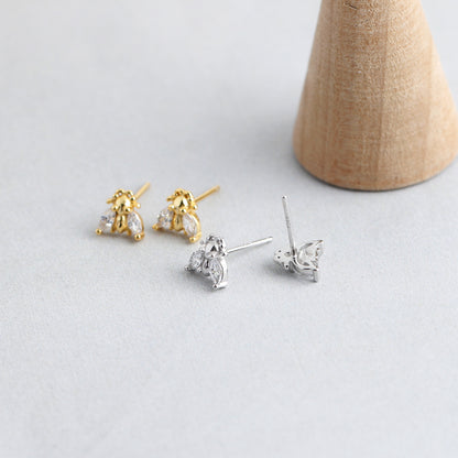 MOQ=2PCS  all ect-shaped s925 stud earrings, fresh and delicate earrings and earrings for women