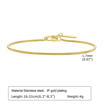 Ladies' Square Snake Chain Bracelet