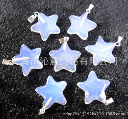 crystal agate five-pointed star pendant accessory jewelry star pendant