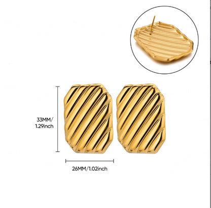 Trendy 18k earrings, high-end three-dimensional stud earrings and earrings