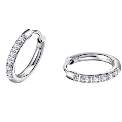 The circular color earrings are versatile. The round coil is slightly inlaid with ear loops and earrings, and the ear rings are straight for hair