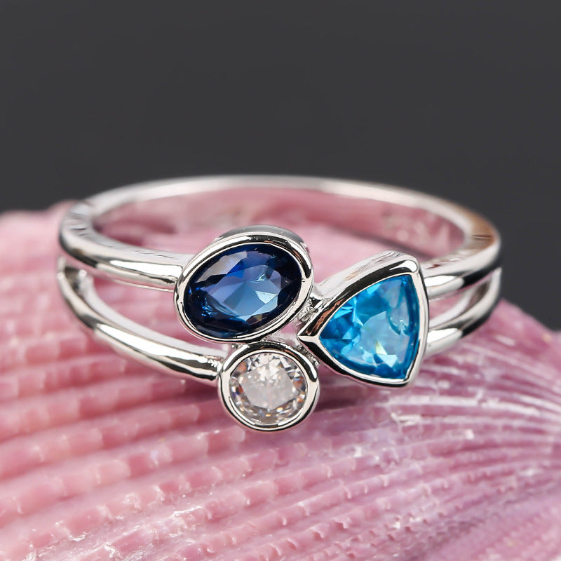 Irregular tricolor  ring