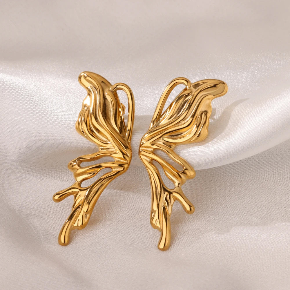 Trendy 18k earrings, high-end three-dimensional stud earrings and earrings