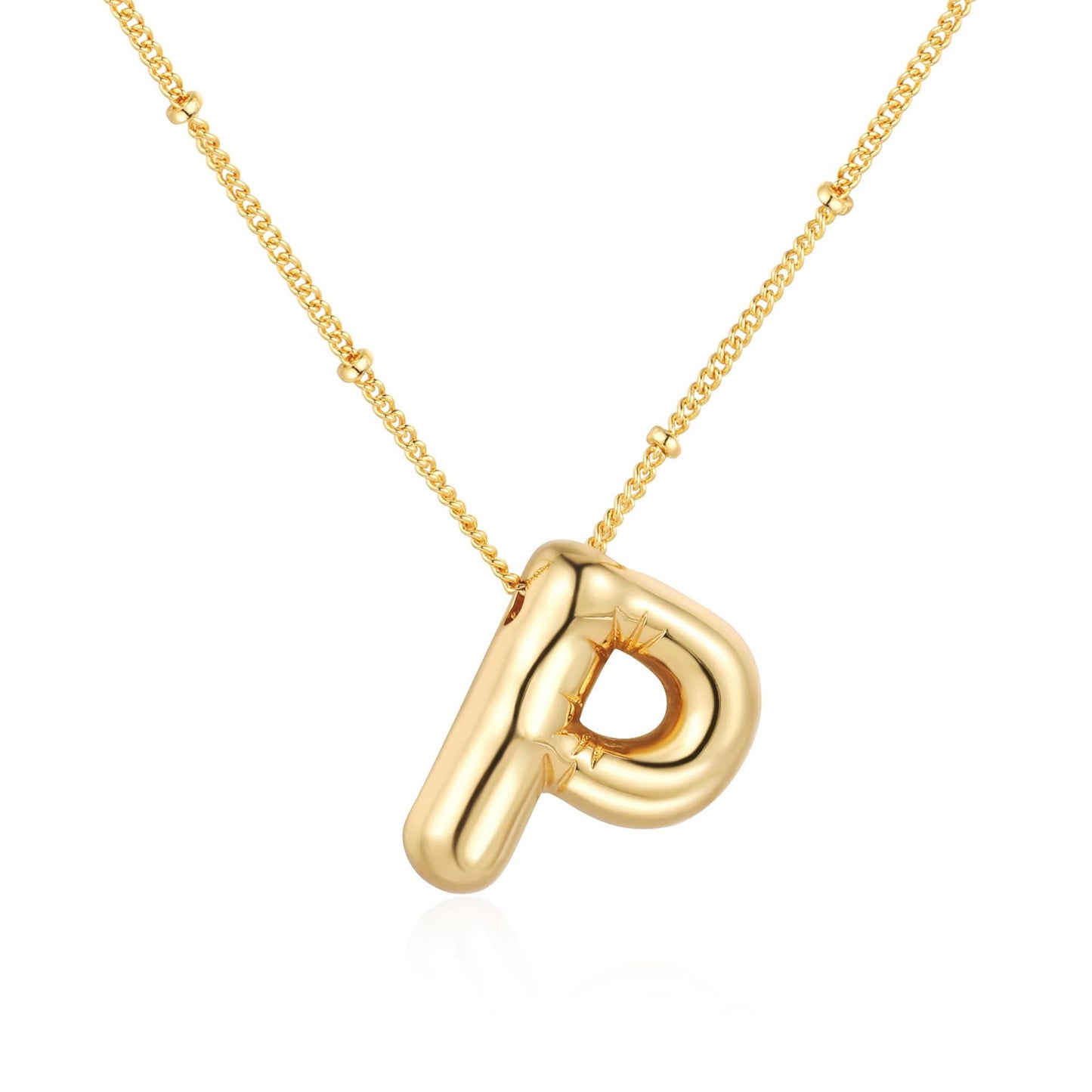 18K balloon letter silver bubble 26 English pendant ornaments