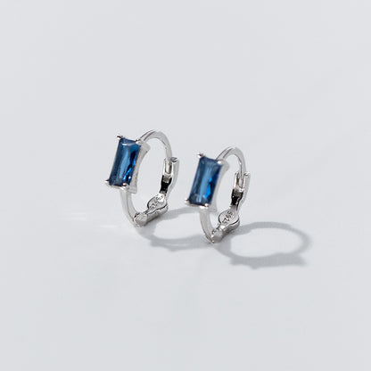 MOQ=2PCS s925 Exquisite colorful square ear le style design elegant and stylish earrings for women M04358