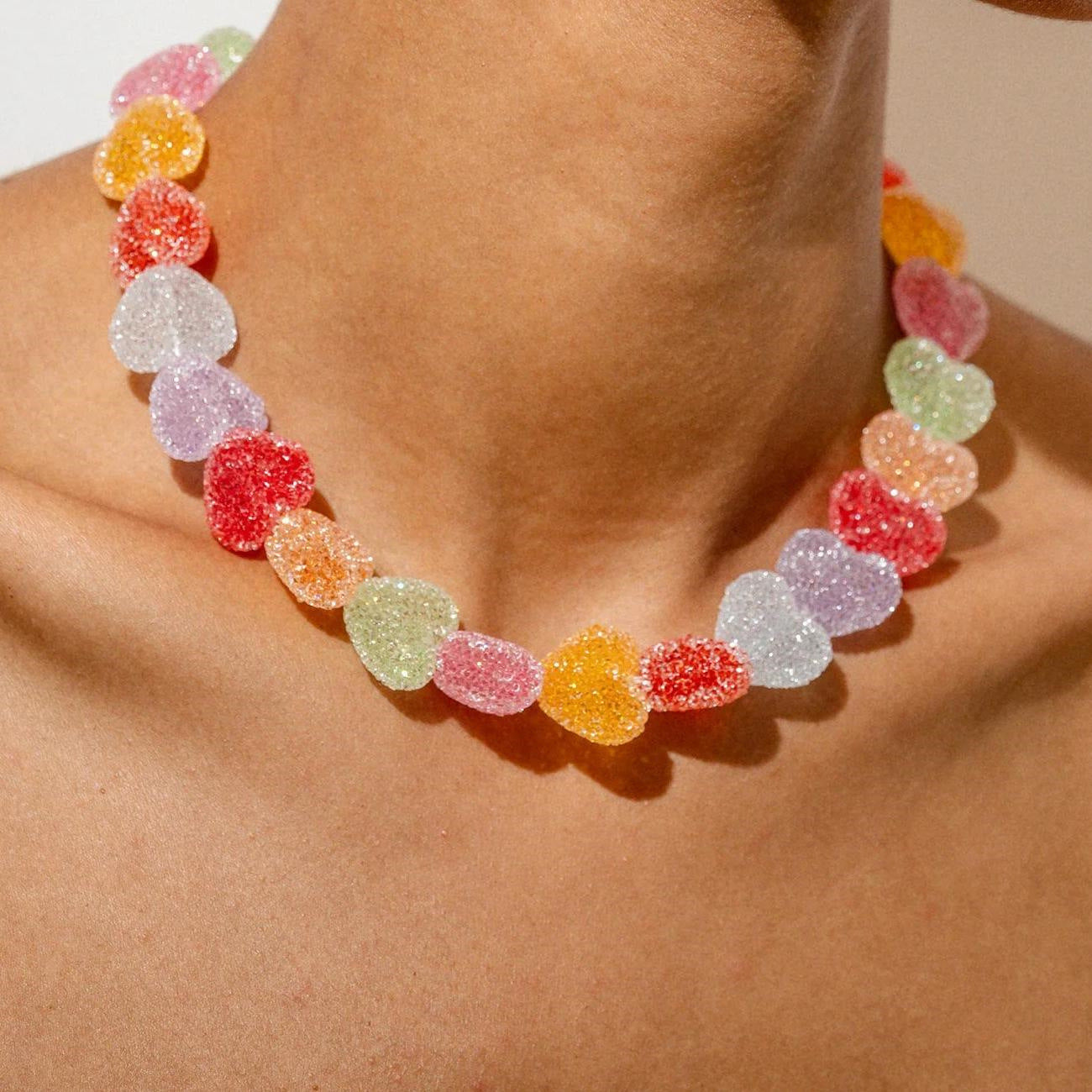Dopamine colored candy heart accessories