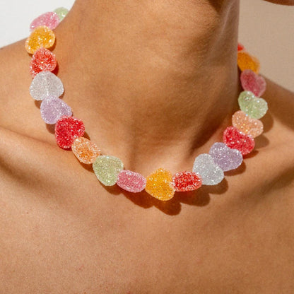 Dopamine colored candy heart accessories