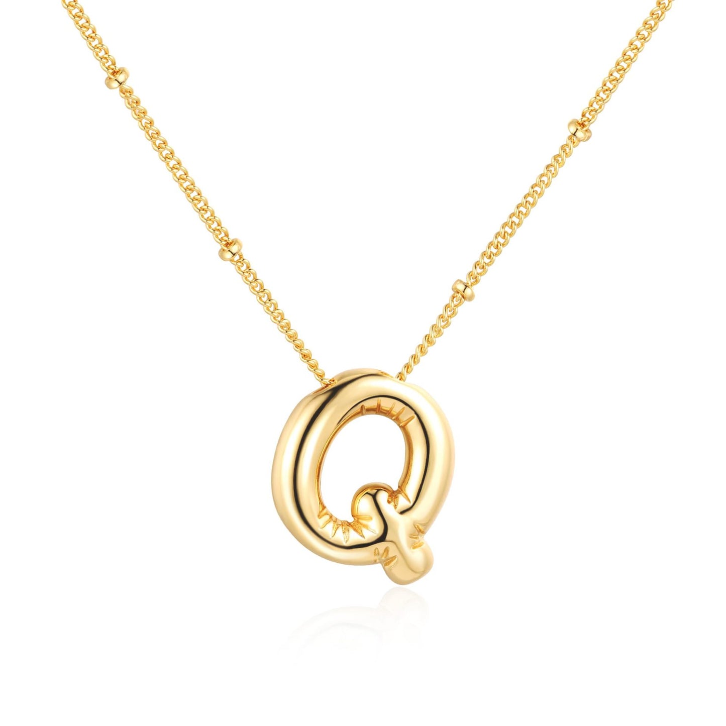 18K balloon letter silver bubble 26 English pendant ornaments
